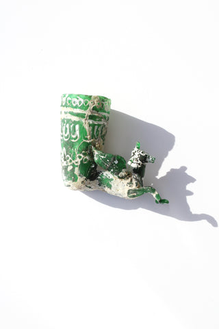 Ancient Glass cup from Afghanistan in Green