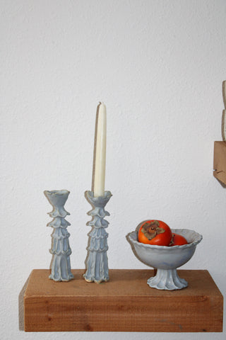 Powder-Blue Candle Holder by Ashley Brazil