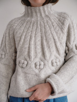 Shaina Mote Carra Crop Sweater in Haze