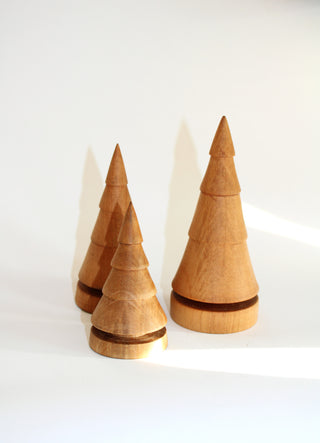 Set of 3 Wooden Christmas Trees (Large Set)