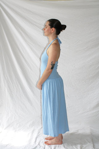 Emma Rothkopf Isla Halter Dress in Cornflower