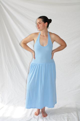 Emma Rothkopf Isla Halter Dress in Cornflower