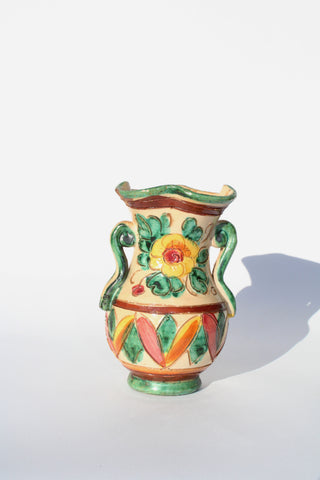 Vintage Hand Painted Vessel from Italy