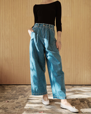 Shaina Mote Emil Pant in Medium Blue