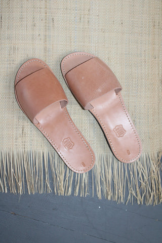 Greek Leather Slides
