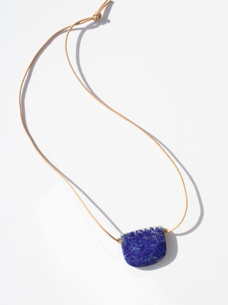 Half Oval Lapis pendant