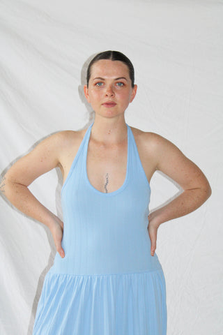 Emma Rothkopf Isla Halter Dress in Cornflower