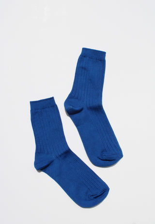 Le Bon Her Socks in Cobalt