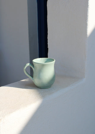 Espresso Cup with Handle in Seafoam