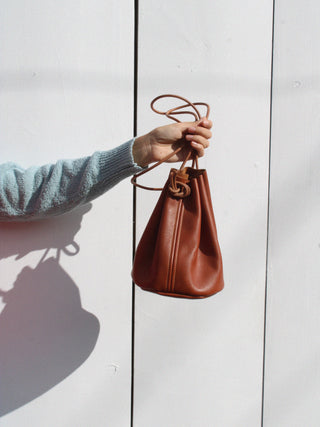 Golden Hour Bucket Bag in Brown