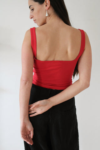 Gil Rodriguez Matisse Scooped Tank in Tomate