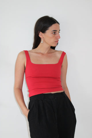 Gil Rodriguez Matisse Scooped Tank in Tomate