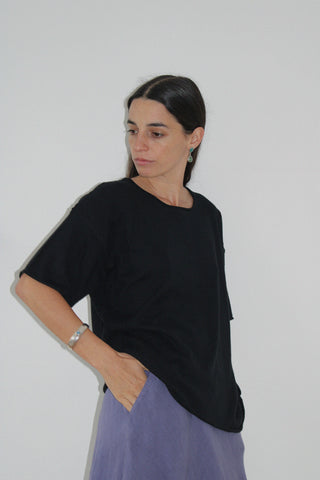 Shaina Mote Loose Tee in Onyx