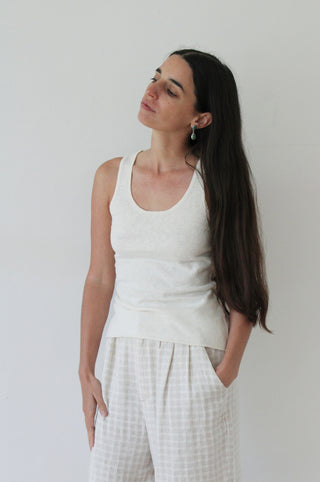 Shaina Mote Classic Tank in Chalk