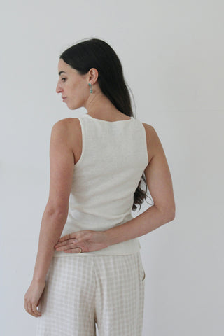 Shaina Mote Classic Tank in Chalk