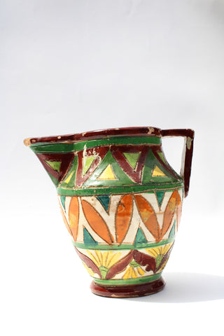 Vintage Hand Painted  Italian Pitcher # 1