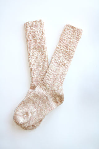 Japanese Garabou Organic Cotton Slipper Socks in Pink