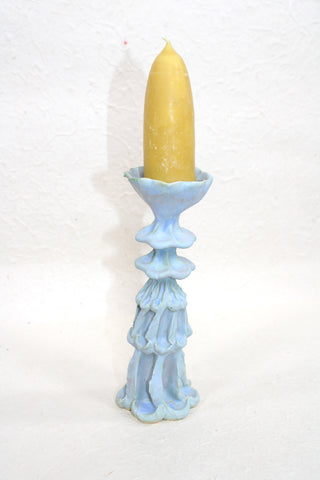 Medium Candle Holder in powder-blue by Ashley Brazil