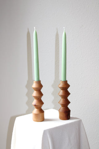 Sculptural Wooden Candle Holders