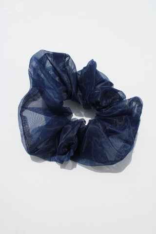 Big Ballet Organza Scrunchie in Navy