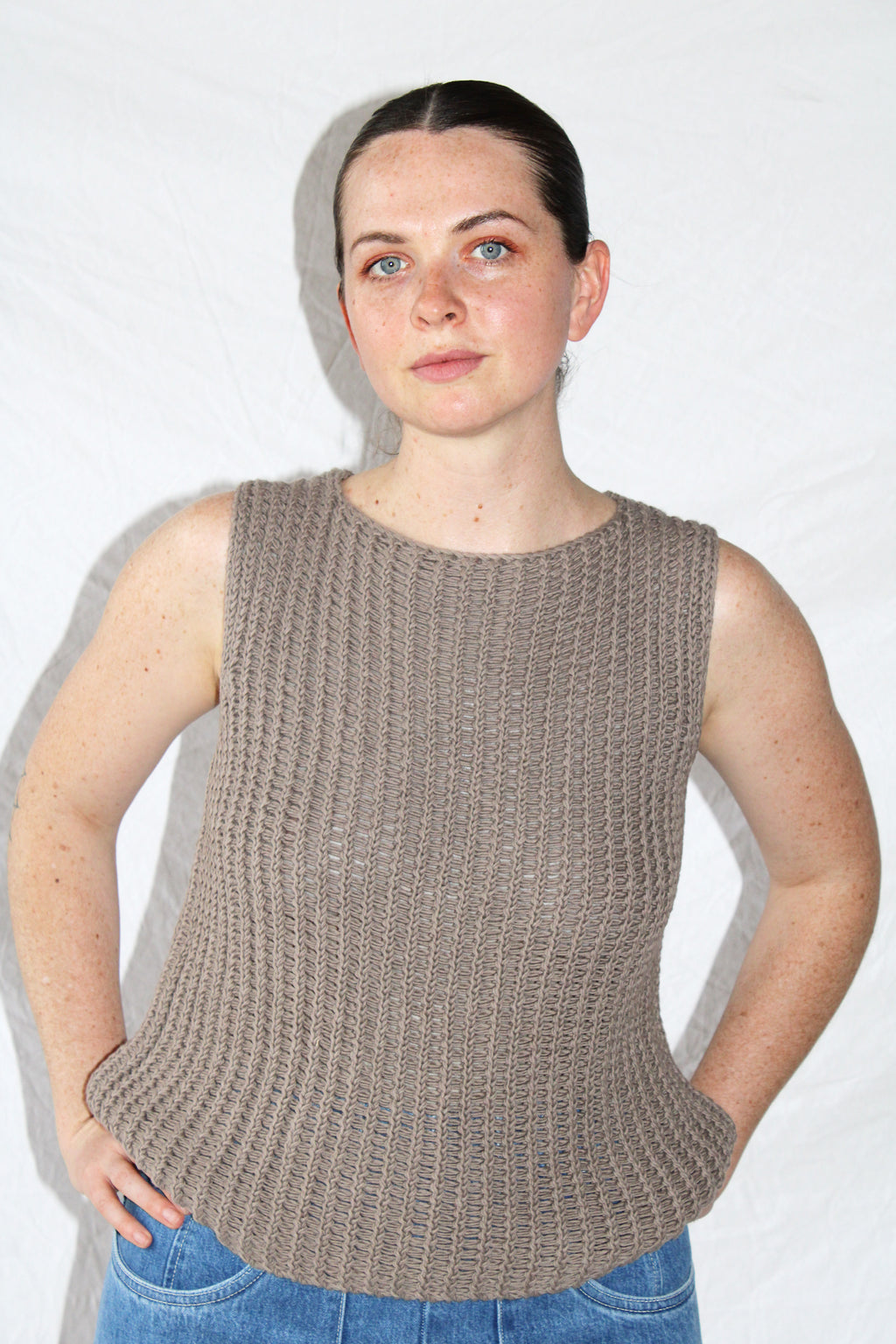 Emma Rothkopf Orla Knit Shell in Stone – Takara Design