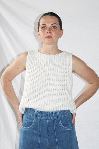 Emma Rothkopf Orla Knit Shell in Salt