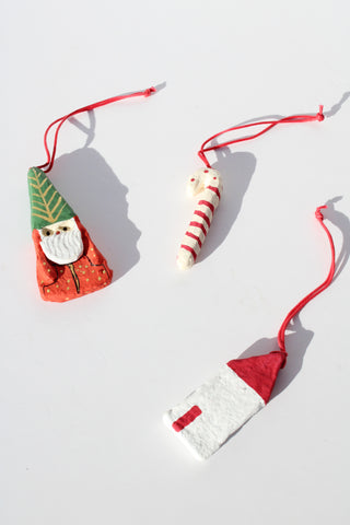 Festive Paper Mache Ornaments
