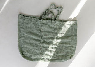 Raw Linen Yogi Bag