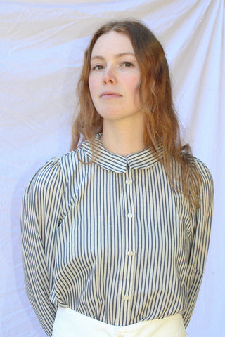 Emma Rothkopf Rayne Blouse in Regatta Navy Stripe