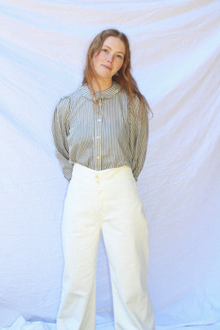 Emma Rothkopf Rayne Blouse in Regatta Navy Stripe