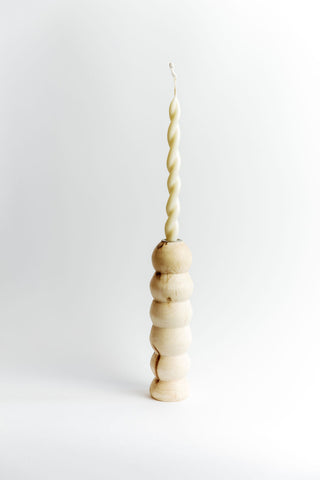 Sculptural Wooden Candle Holder