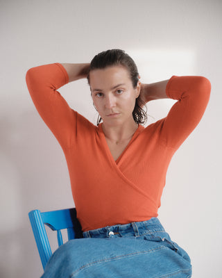 Shaina Mote Elsa Top in Vermillion