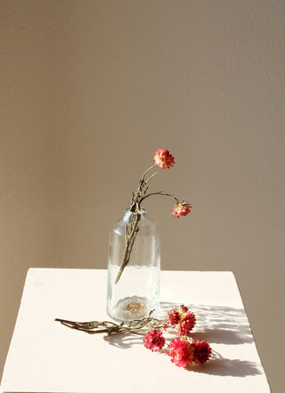 Handblown Hammered Bud Vase