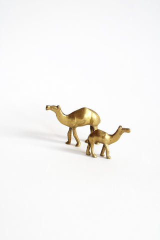 Vintage Brass Camel Figurines