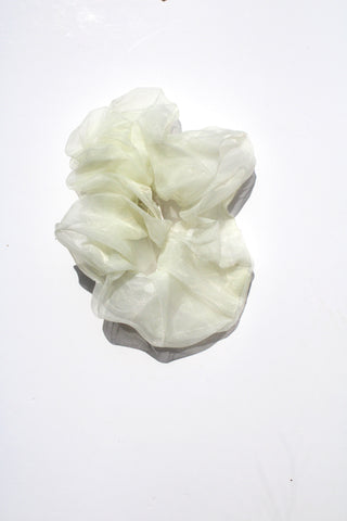 Big Ballet Organza Scrunchie in White