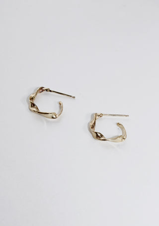 Twisted 14 karat gold Hoop