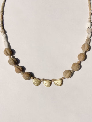 Clay folk necklace