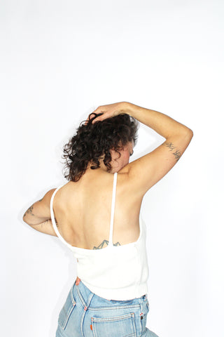Limited Edition Spiral Knit Camisole in White